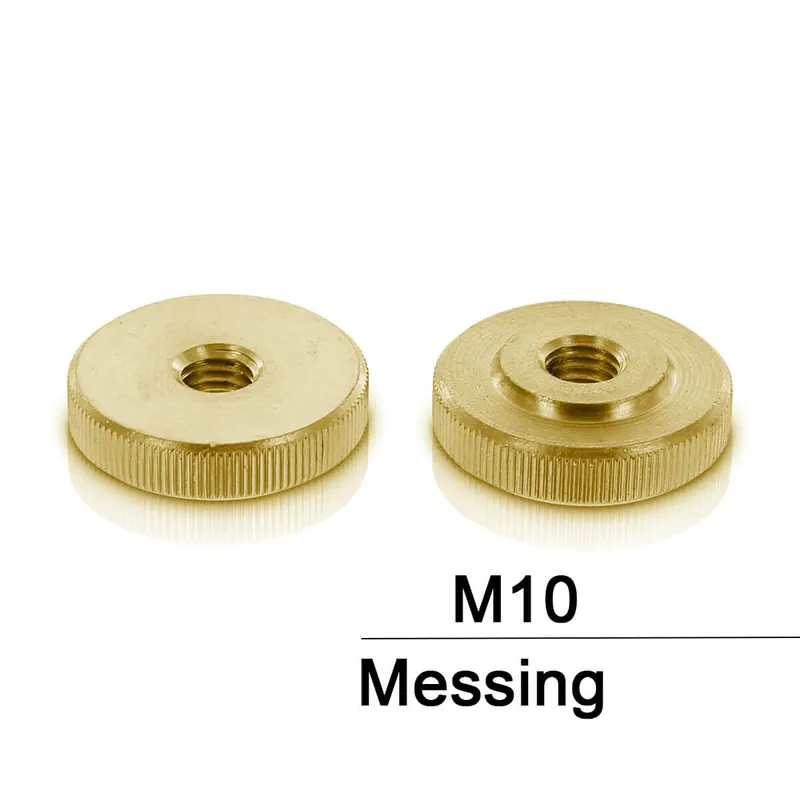 DIN 467 Rändelmutter Messing - M10 - 10 Stück Online Kaufen