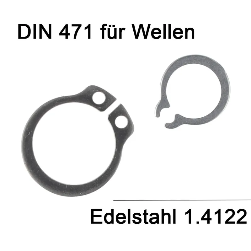 Zertifiziert DIN 471 Sicherungsringe für Wellen aus Edelstahl A2 – 29 mm – 25 Stück