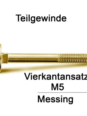 Abverkauf DIN 603 Schlossschraube Messing - M5x30 - 100 Stück