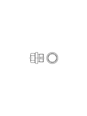 ~DIN 910 1.4571 zyl.-Rohr EG (A 5) Verschlussschrauben mit Bund, Außen-6kt. schwer, mit Entlüftung, m. zyl. Rohrgew. - Abmessung EG 3/8 A (10 Stück) Aktuell