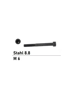 Zylinderschraube ISO 4762 - DIN 912 - M6x80 - Innensechskant - Stahl 8.8 - 200 Stück Billig