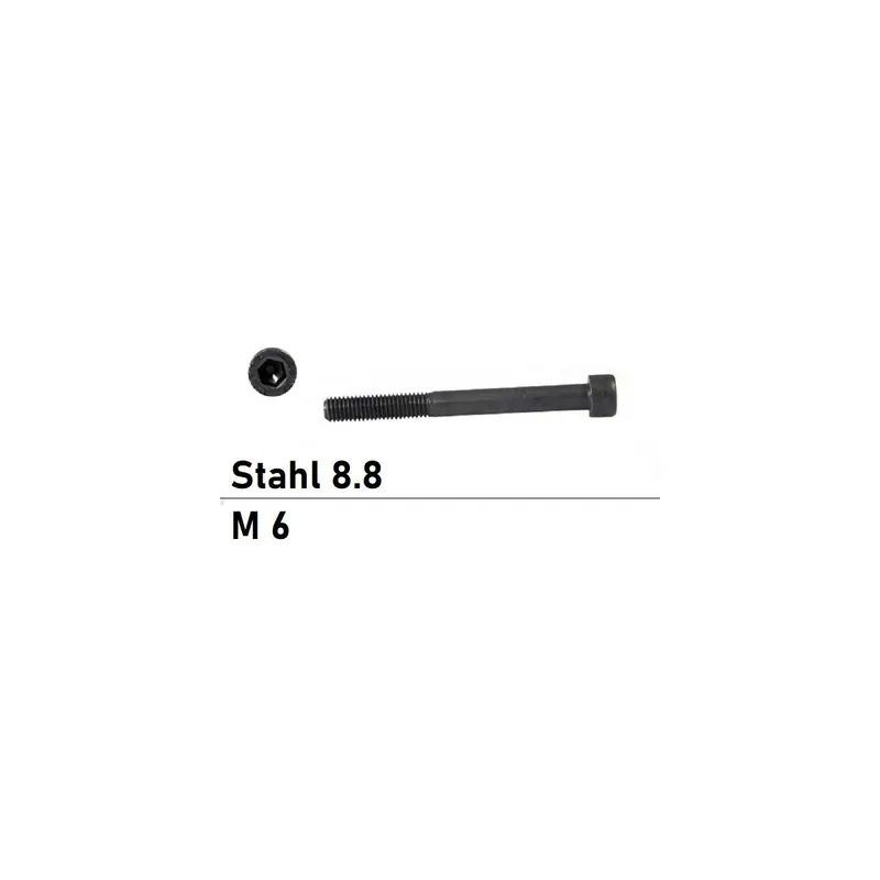 Versand Am Gleichen Tag Zylinderschraube ISO 4762 - DIN 912 - M6x200 - Innensechskant - Stahl 8.8 - 100 Stück