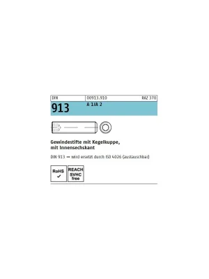Abverkauf DIN 913 Gewindestifte Edelstahl A2 8x12 200St.