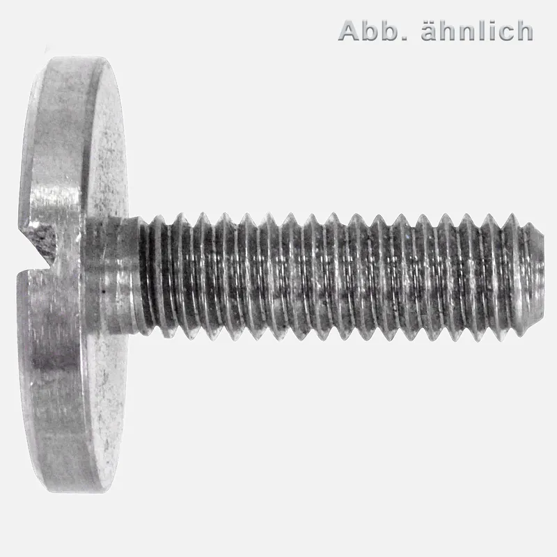 Zertifiziert 100 Flachkopfschrauben M5x16 mm - DIN 921 - mit Schlitz - Edelstahl A1