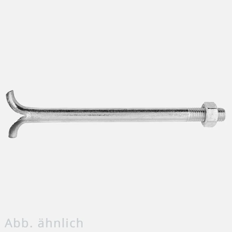 25 Steinschrauben DIN 529 mit Sechskantmutter und Spaltdolle 3.6 10x200 verz Beliebt