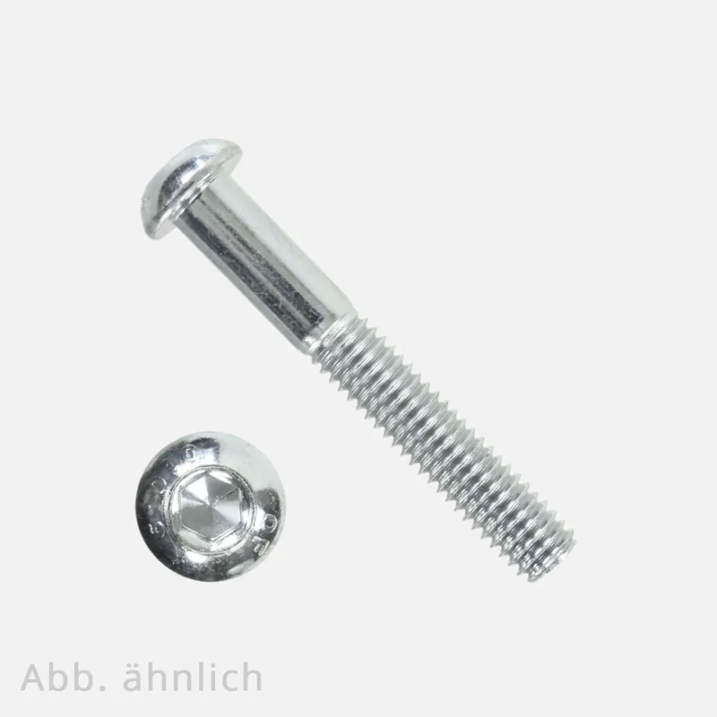 Heißes Angebot 500 Linsenschrauben mit Innensechskant M3x8 mm - ISO 7380-1 - 10.9 verzinkt