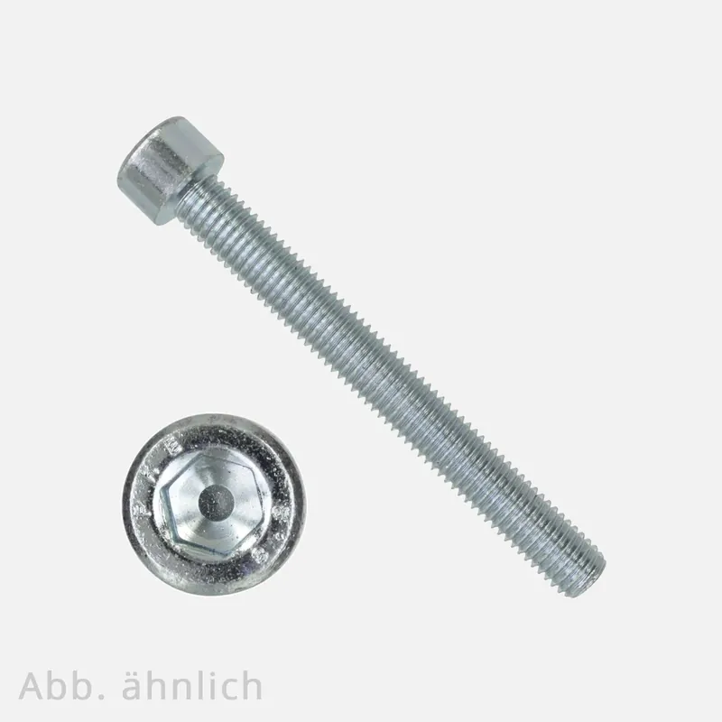 200 Zylinderschrauben M8x45 - DIN 912 - SW6 - Vollgewinde - 8.8 verzinkt Super-Preis