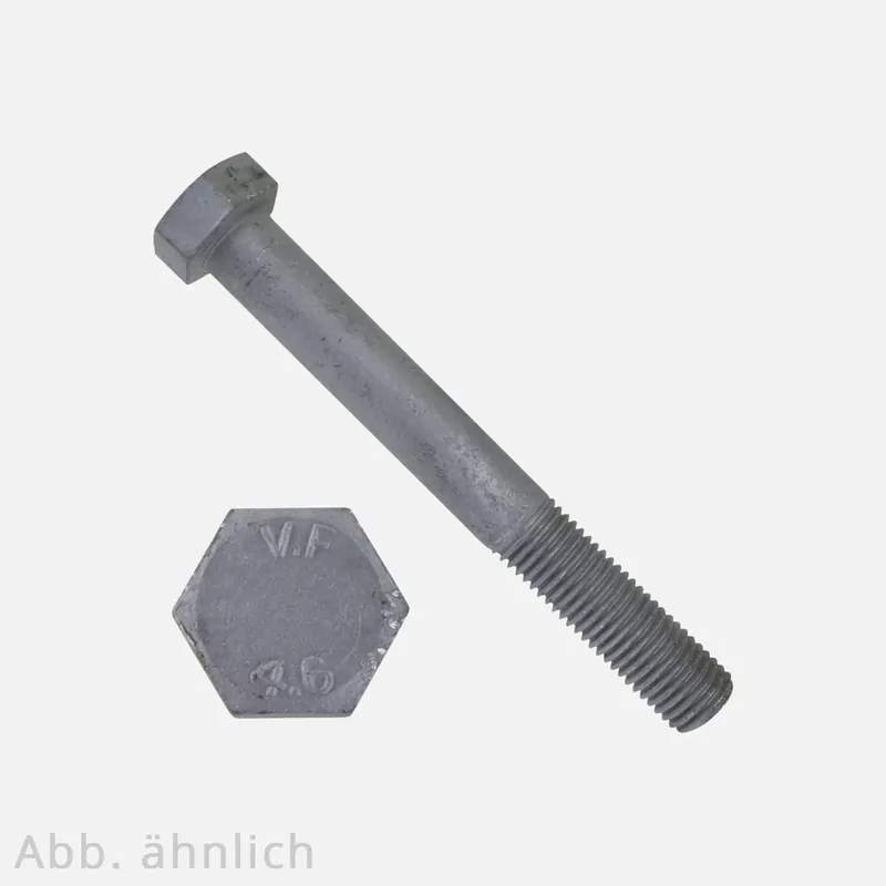 25 Sechskantschrauben M16x110 mm - DIN 601 - mit Mutter - feuerverzinkt Finale Aktion