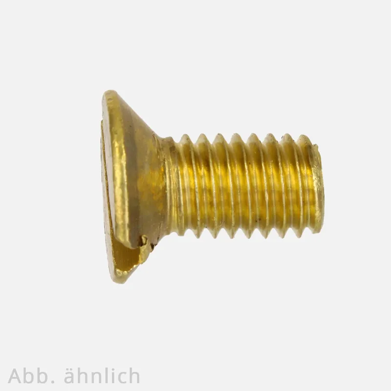 Neuheit 100 Senkschrauben DIN 963 mit Schlitz Messing M8x40mm