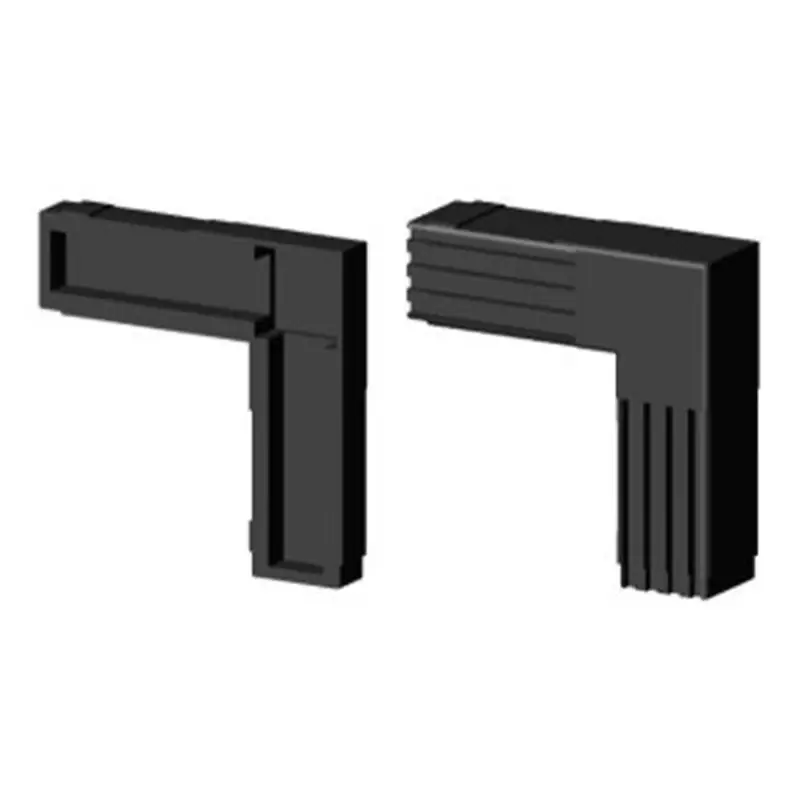Nur Für Kurze Zeit 90° Winkel (2 Achsen, 2 Öffnungen) – für Rohr 25x25x1,5 mm - schwarz